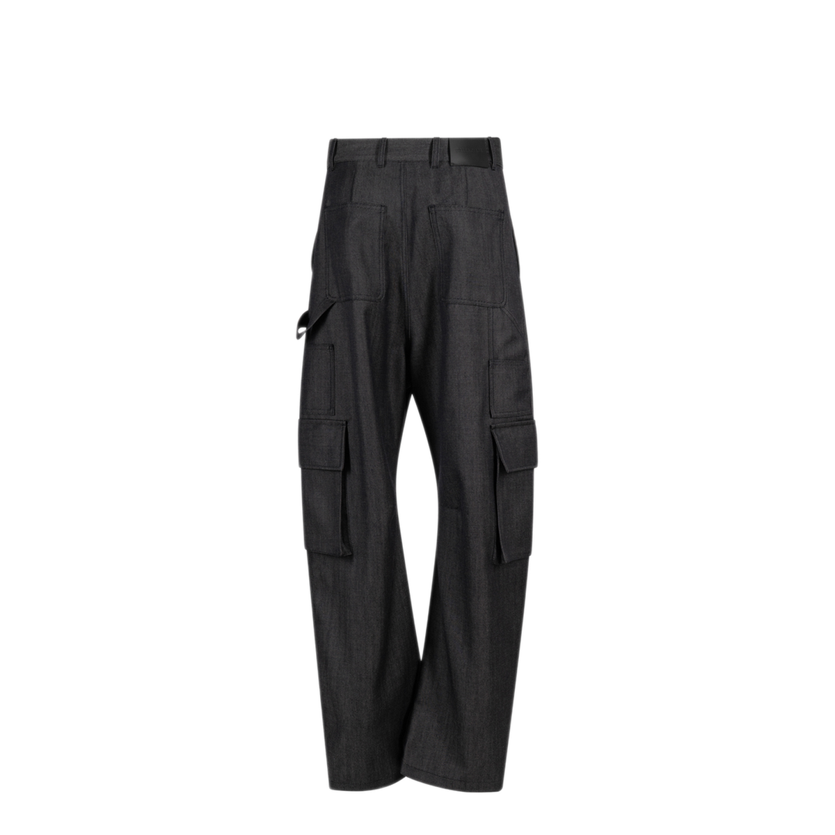 Barrel Leg Wool Cargo Pants - Image 2