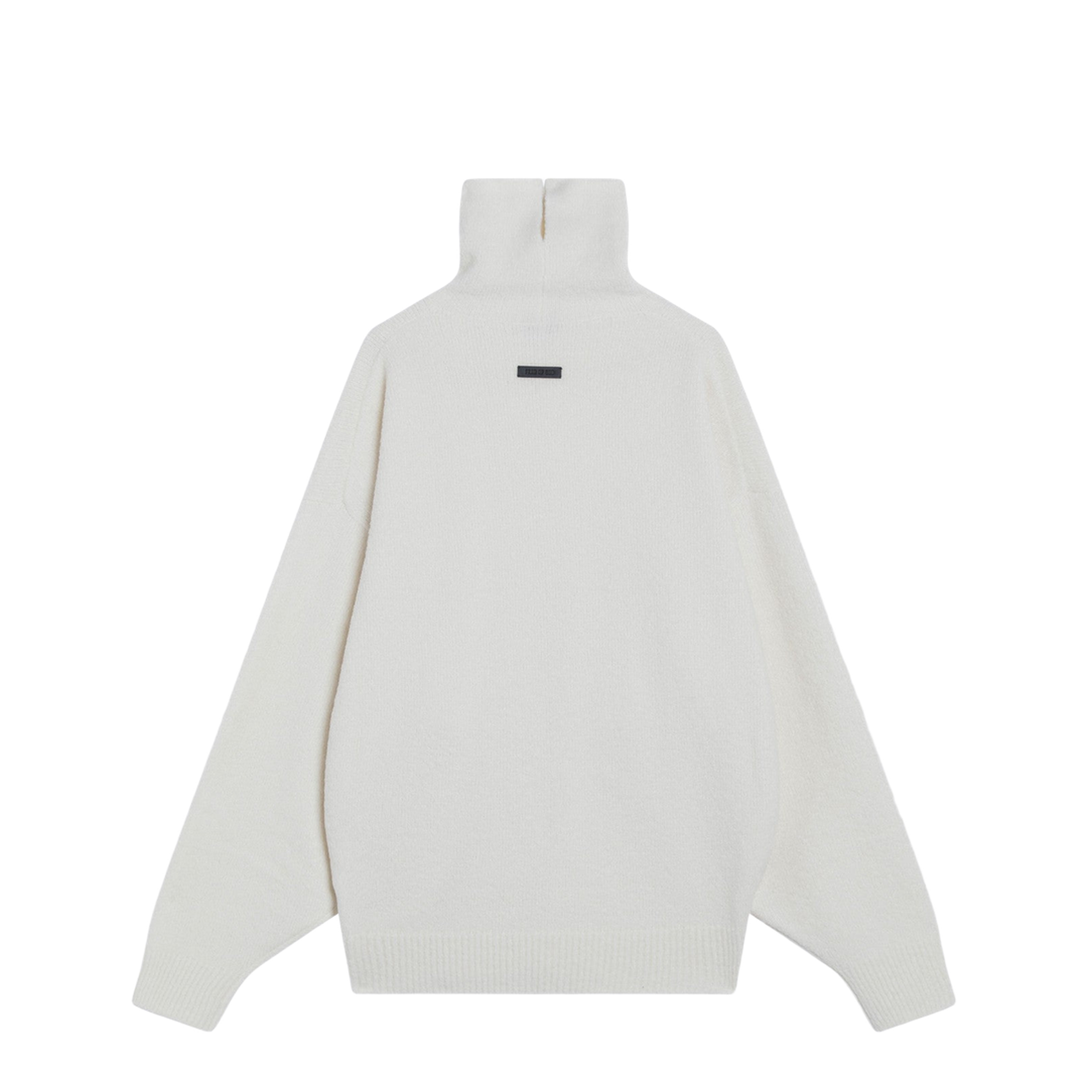 White Turtleneck Sweater in Wool - Image 2