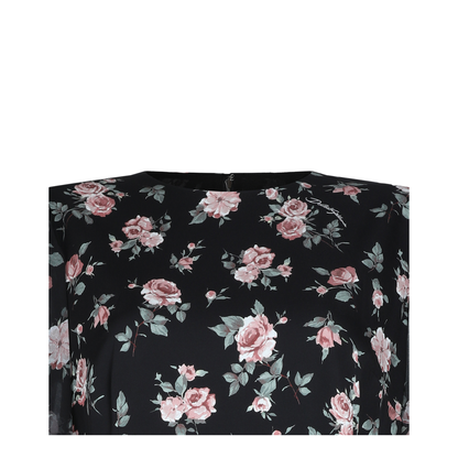 Vintage Roses-Print Charmeuse Dress - Image 5