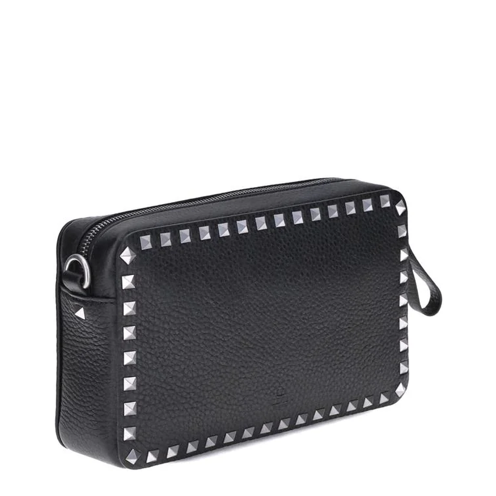 Grained Leather Rockstud Shoulder Bag - Image 3