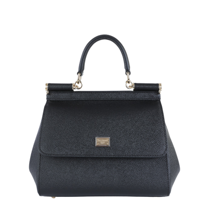 Medium Sicily Handbag in Black - Image 1