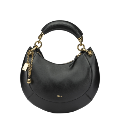 Banana Small Lambskin Hobo - Black - Image 1