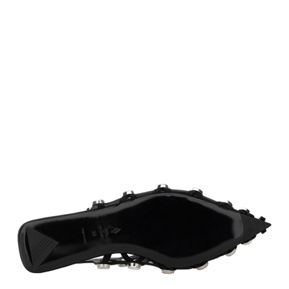 Black Grid Ballet Flats - Image 6