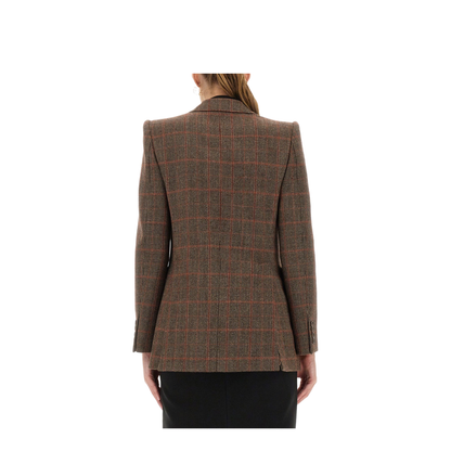Plaid Wool Tailored Jacket - Image 3