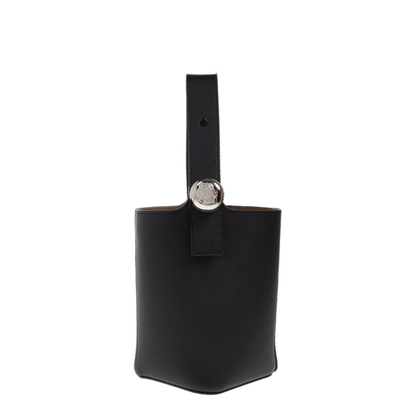 Small Pebble Soft Bucket Bag Black - Image 1