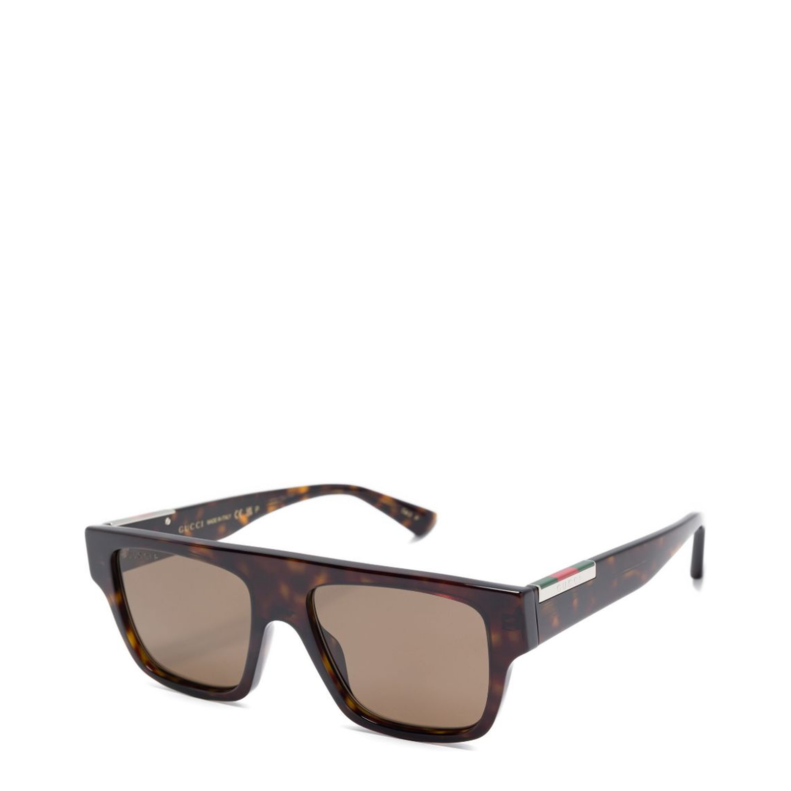 Rectangular Frame Sunglasses in Dark Tortoiseshell - Image 2