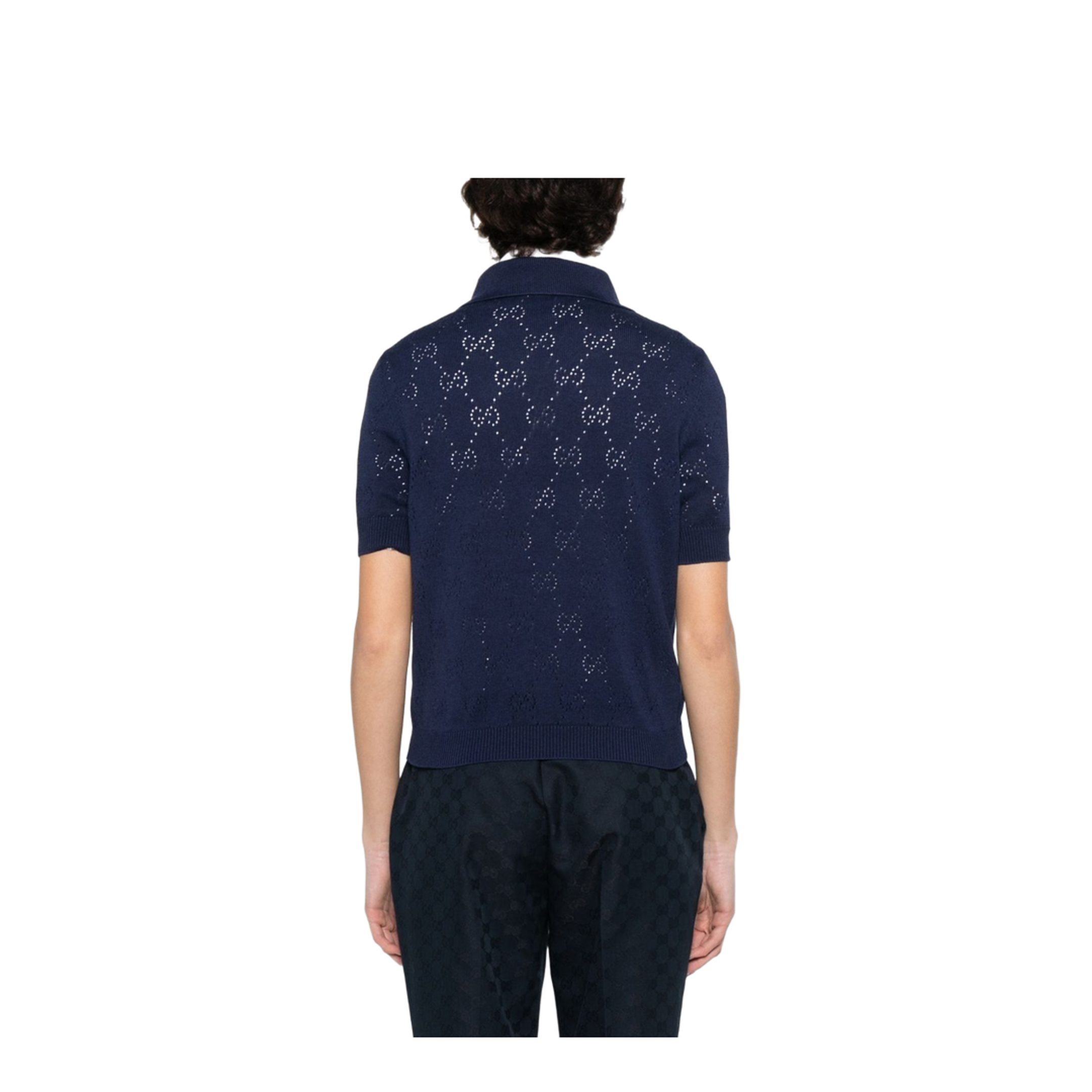 Silk and Cotton Polo Shirt - Image 4