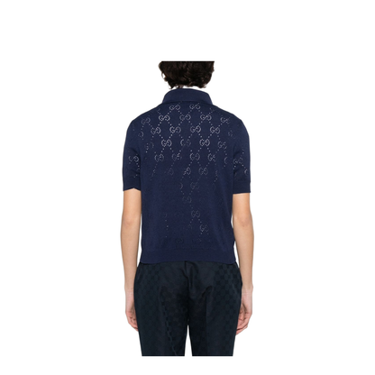 Silk and Cotton Polo Shirt - Image 4