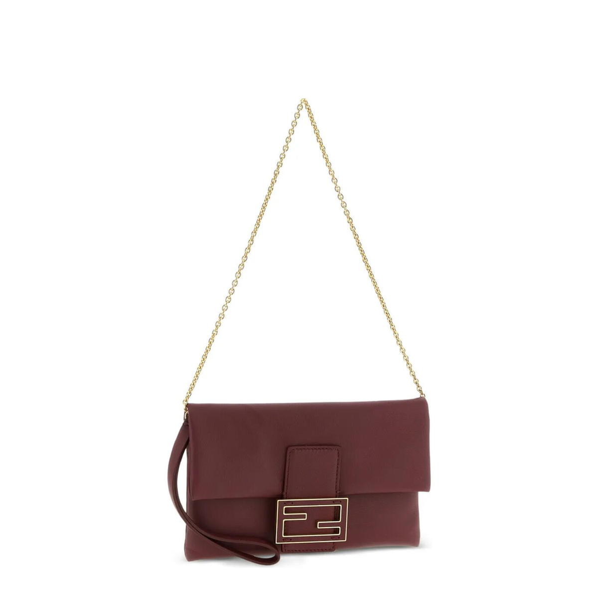 Medium Lambskin Pouch - Burgundy - Image 2