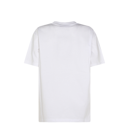 Cotton Jersey T-Shirt with Embroidery in White - Image 3