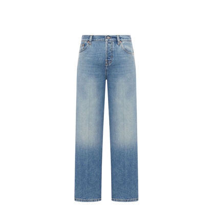 Straight Fit Denim Pants in Light Blue - Image 1