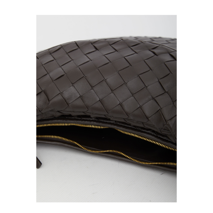 Intrecciato Large Leather Shoulder Bags - Brown - Image 3