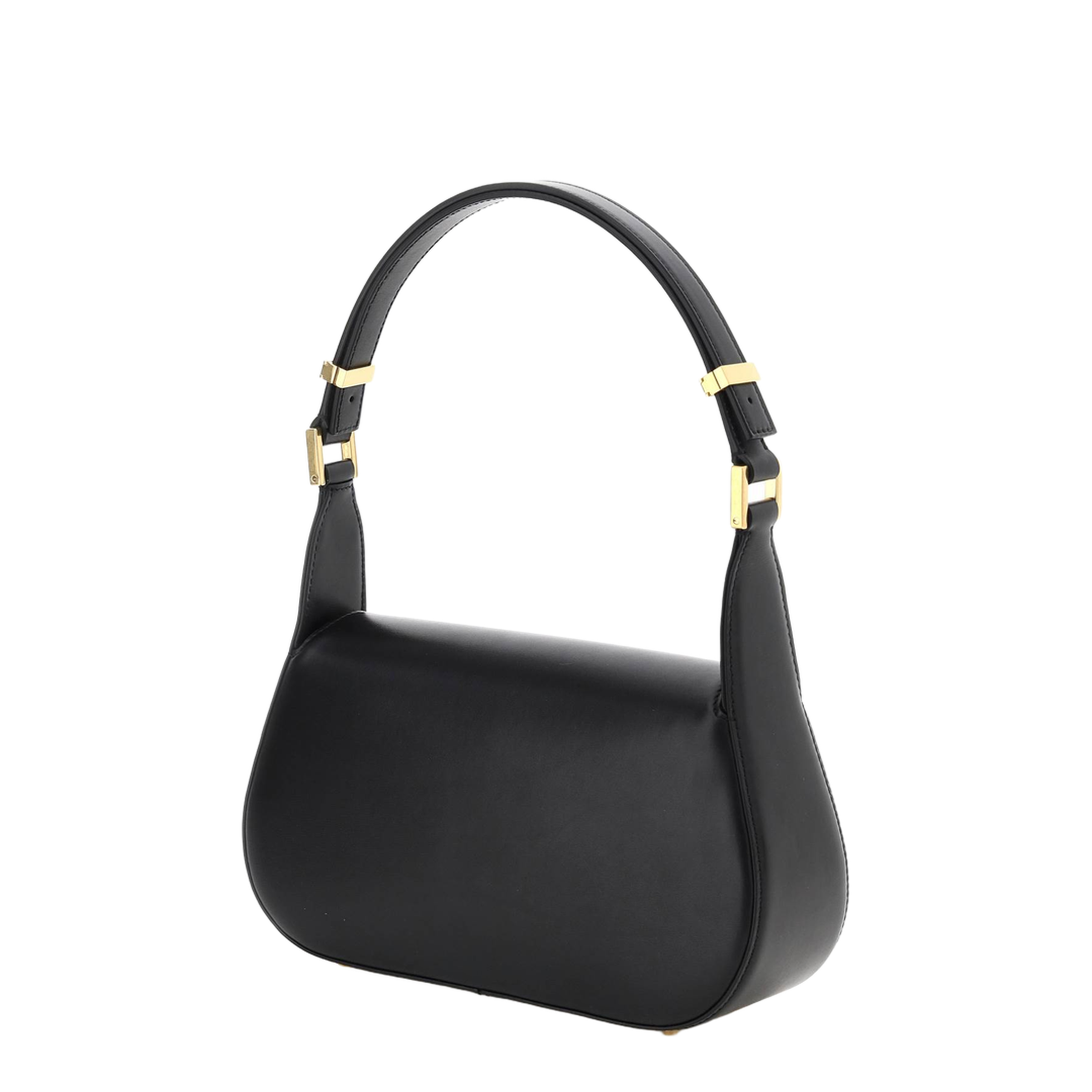 Black Leather VLogo Chain Shoulder Bag - Image 5