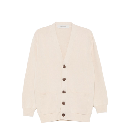 Cotton V-Necked Cardigan - Image 1