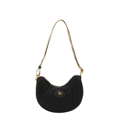 Horseshoe Nylon Crossbody Bag - Black - Image 1
