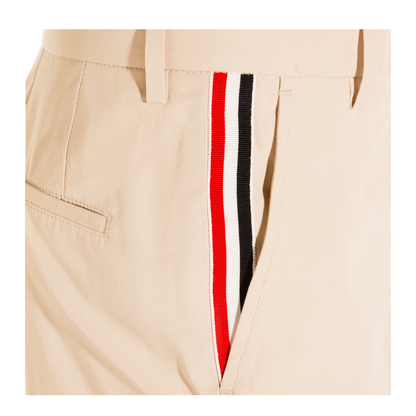 Relaxed Classic Beltloop Trouser with GG Tape Details in Wrinkle Free Cotton Suiting - Image 4