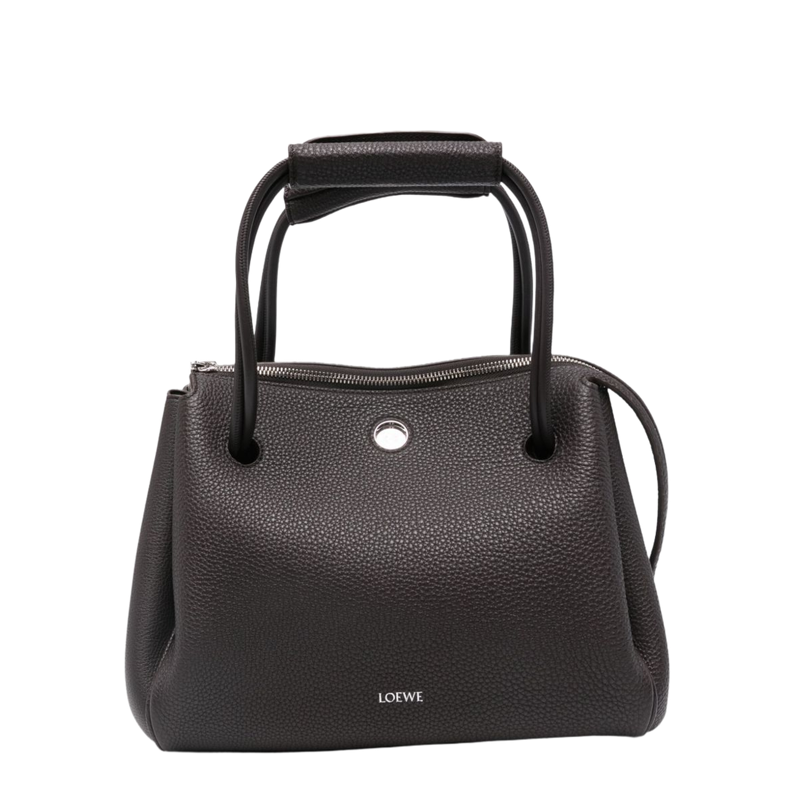 Madrid Medium Leather Handbag Dark Ebony - Image 1