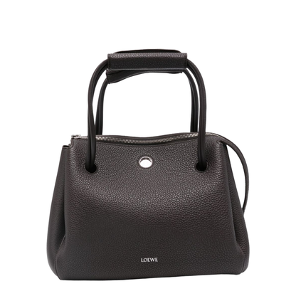 Madrid Medium Leather Handbag Dark Ebony - Image 1