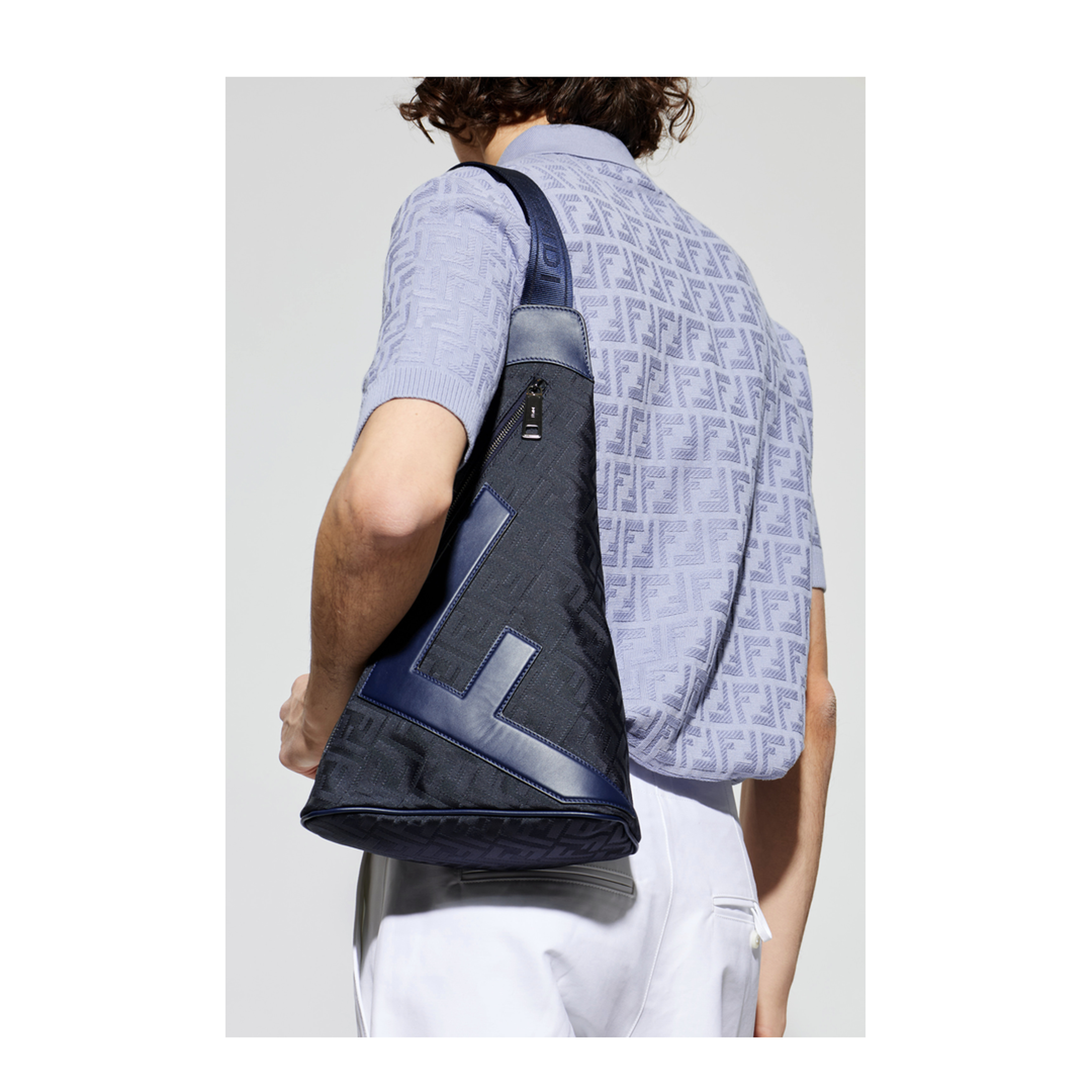 FF Fendi Cono Large Fabric Blue - Image 2