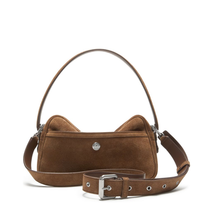 Camero Party Suede Shoulder Bag - Cognac Brown - Image 6