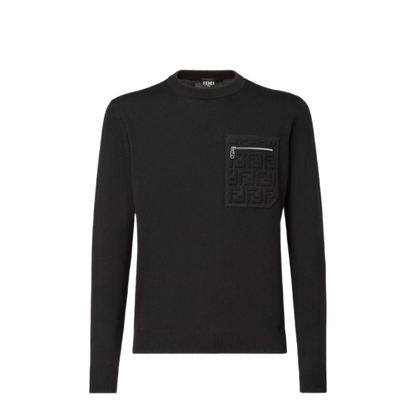 Breast Pocket Wool Pullover - Image 1