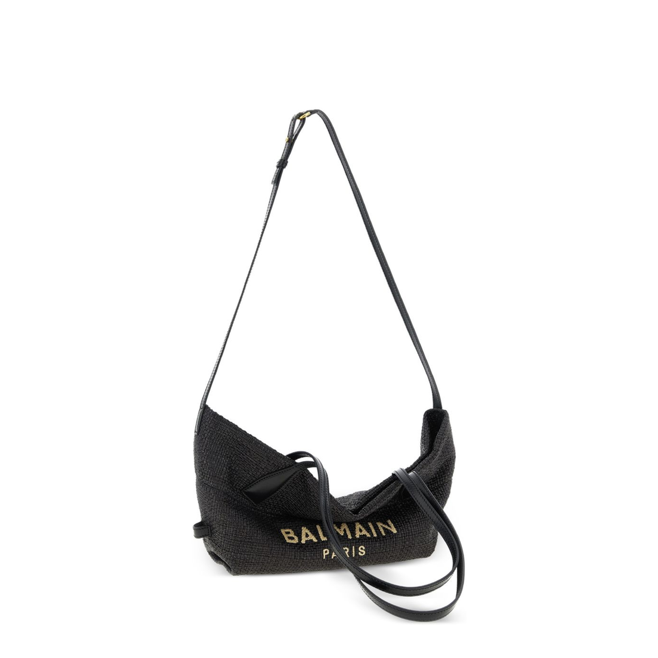 Small Track Tote Bag Raffia Black - Image 4
