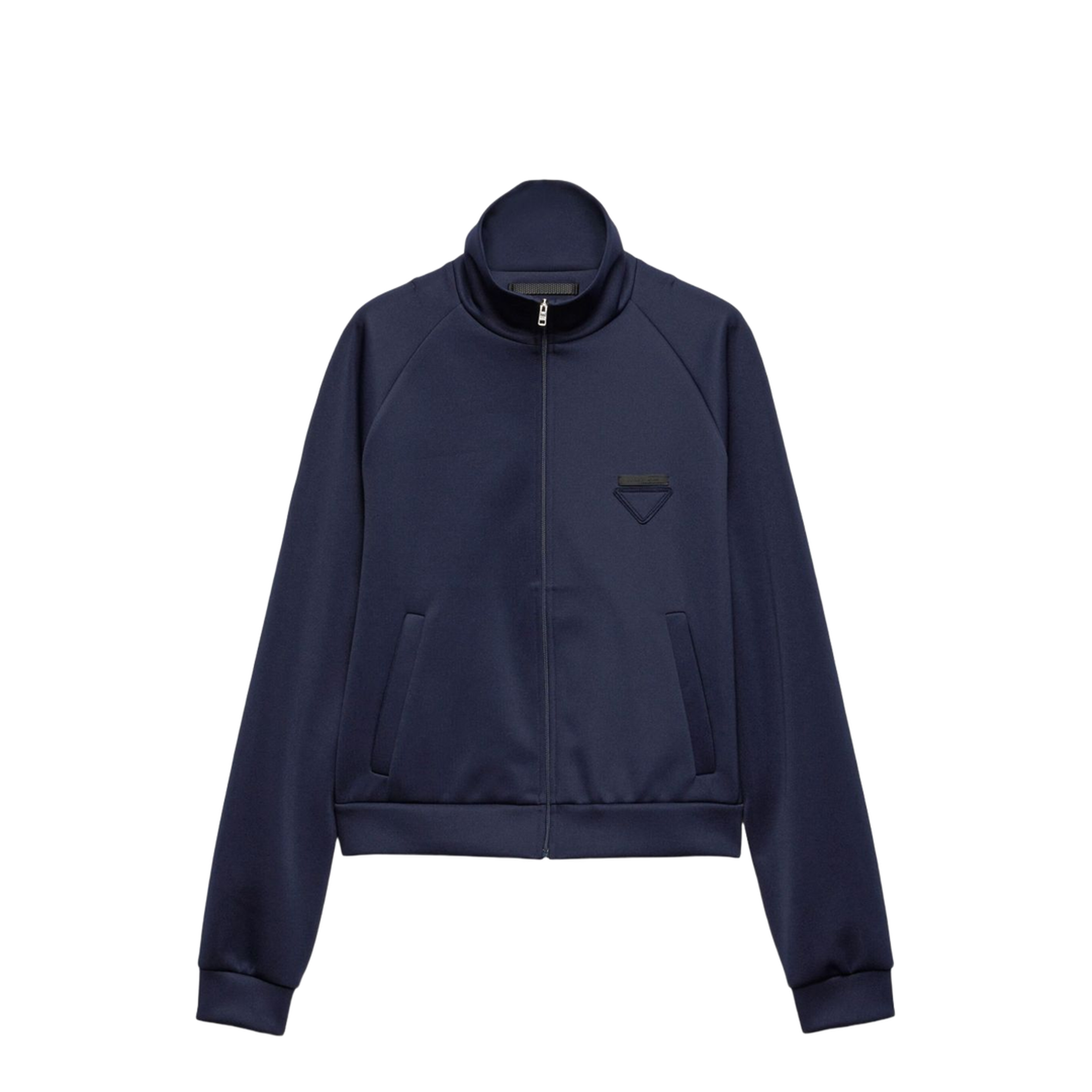Zip Sweatshirt in Technical Fabric Blue - Image 1
