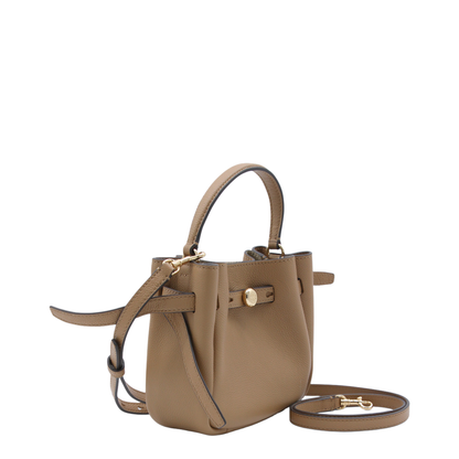 Romy Mini Pebbled Leather Crossbody Bag - Tiramisu - Image 2