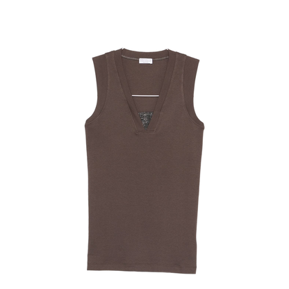 Women's Vest Brown - Image 1