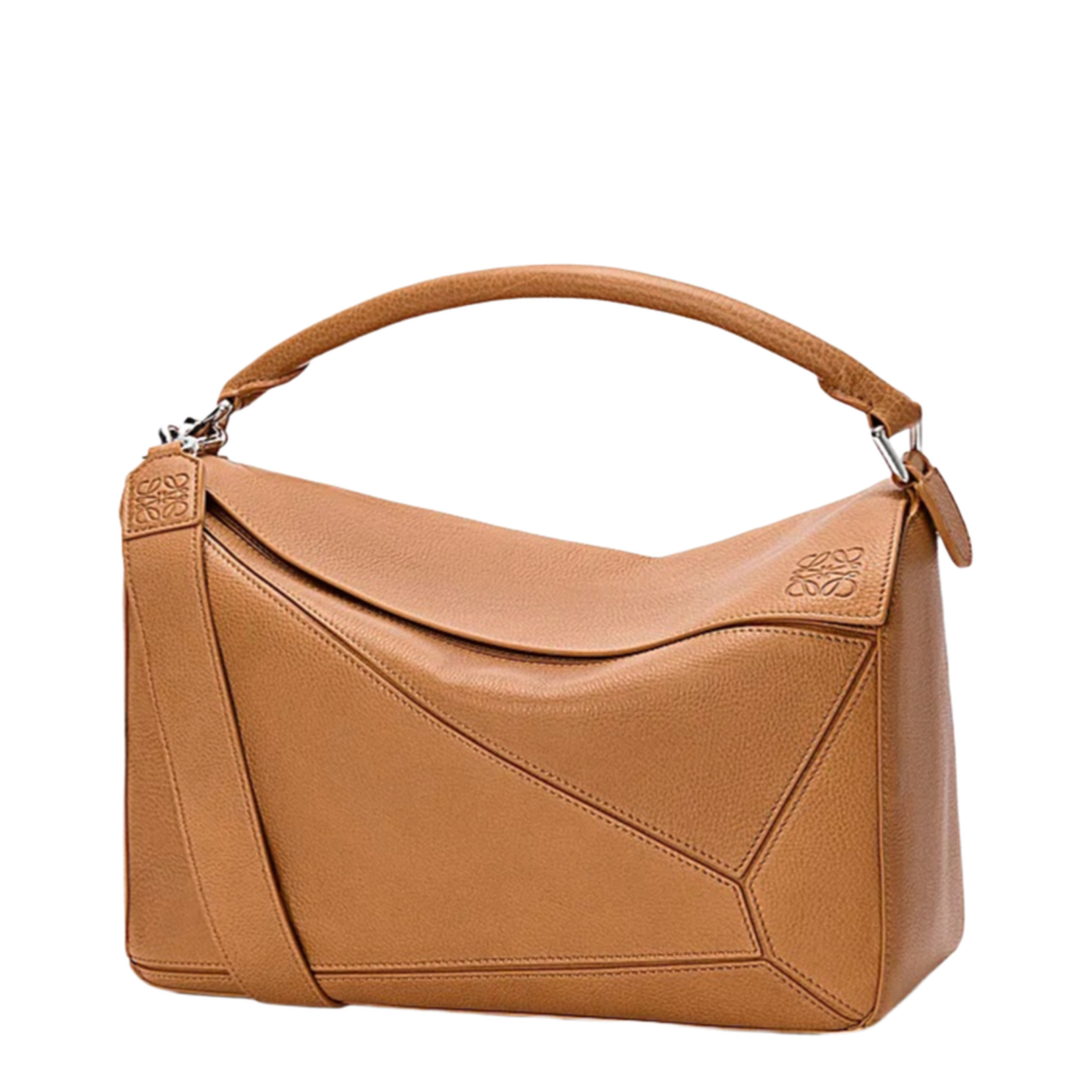 Large Puzzle Bag in Supple Grained Calfskin Brown - Image 1