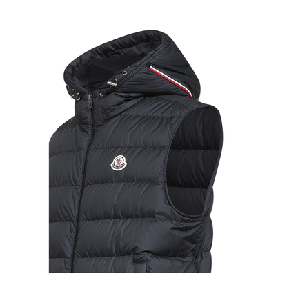 Black Marseillan Hooded Down Gilet - Image 3