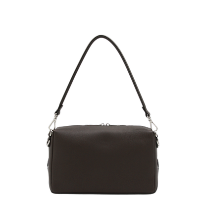 Lui Medium Leather Shoulder Bag - Chocolate brown - Image 5