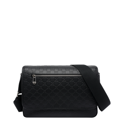 GG Emblem Medium Smooth Leather Crossbody - Black - Image 5