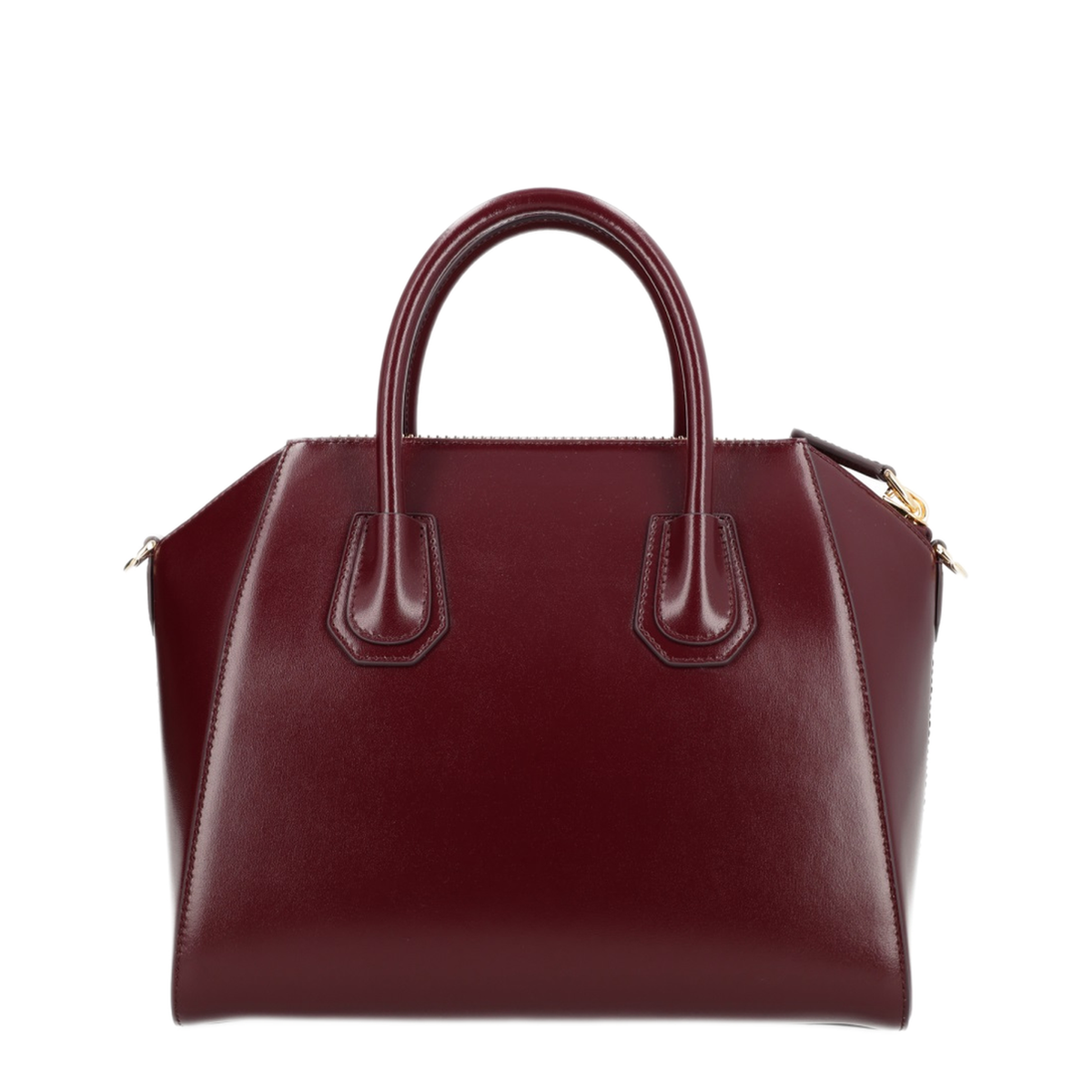Antigona Small Calfskin Box Leather Top Handle Bag - Burgundy - Image 2