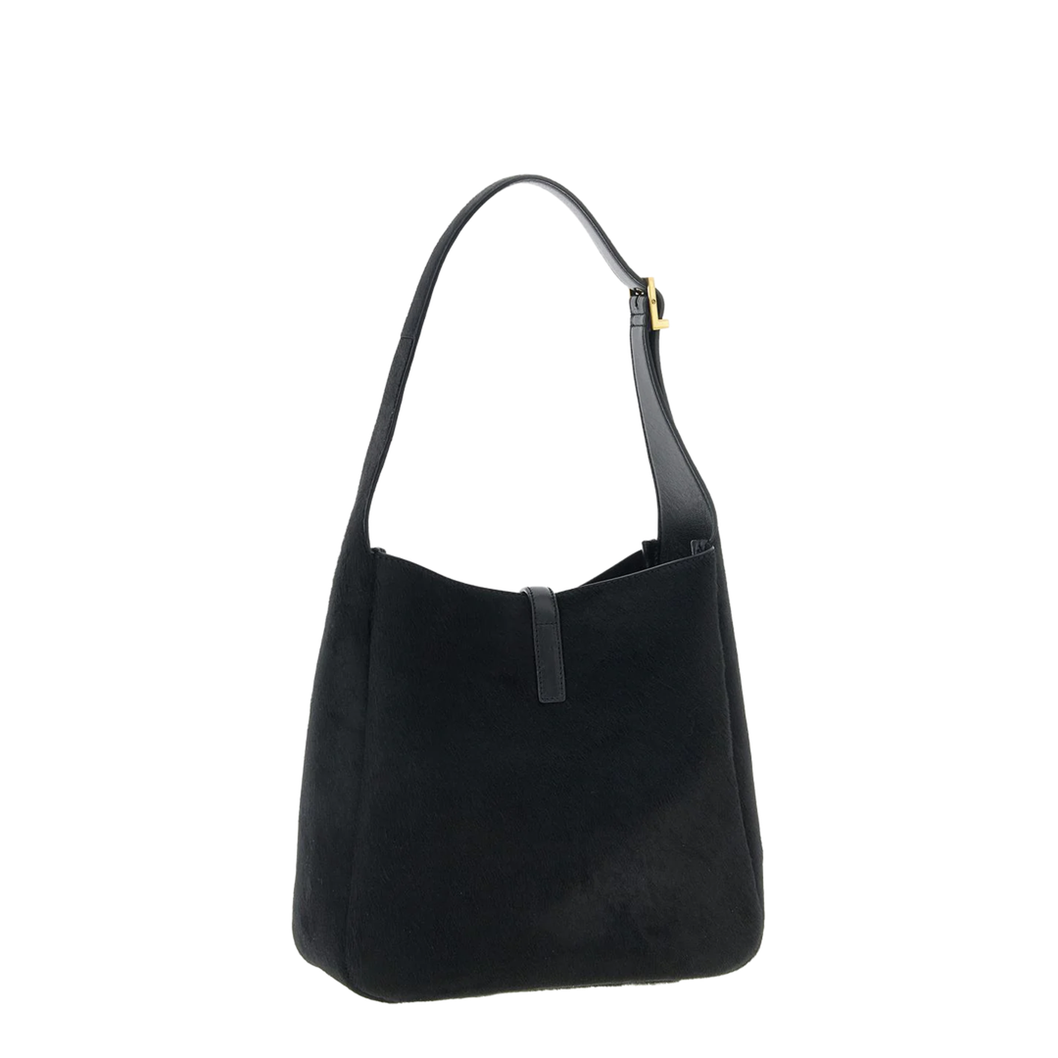 Le 5 À 7 Small Pony-Effect Leather Shoulder Bag - Black - Image 3