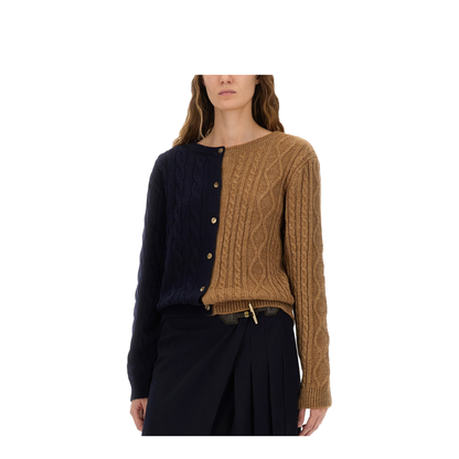 Two-Tone Alpaca Blend Cardigan - Image 4