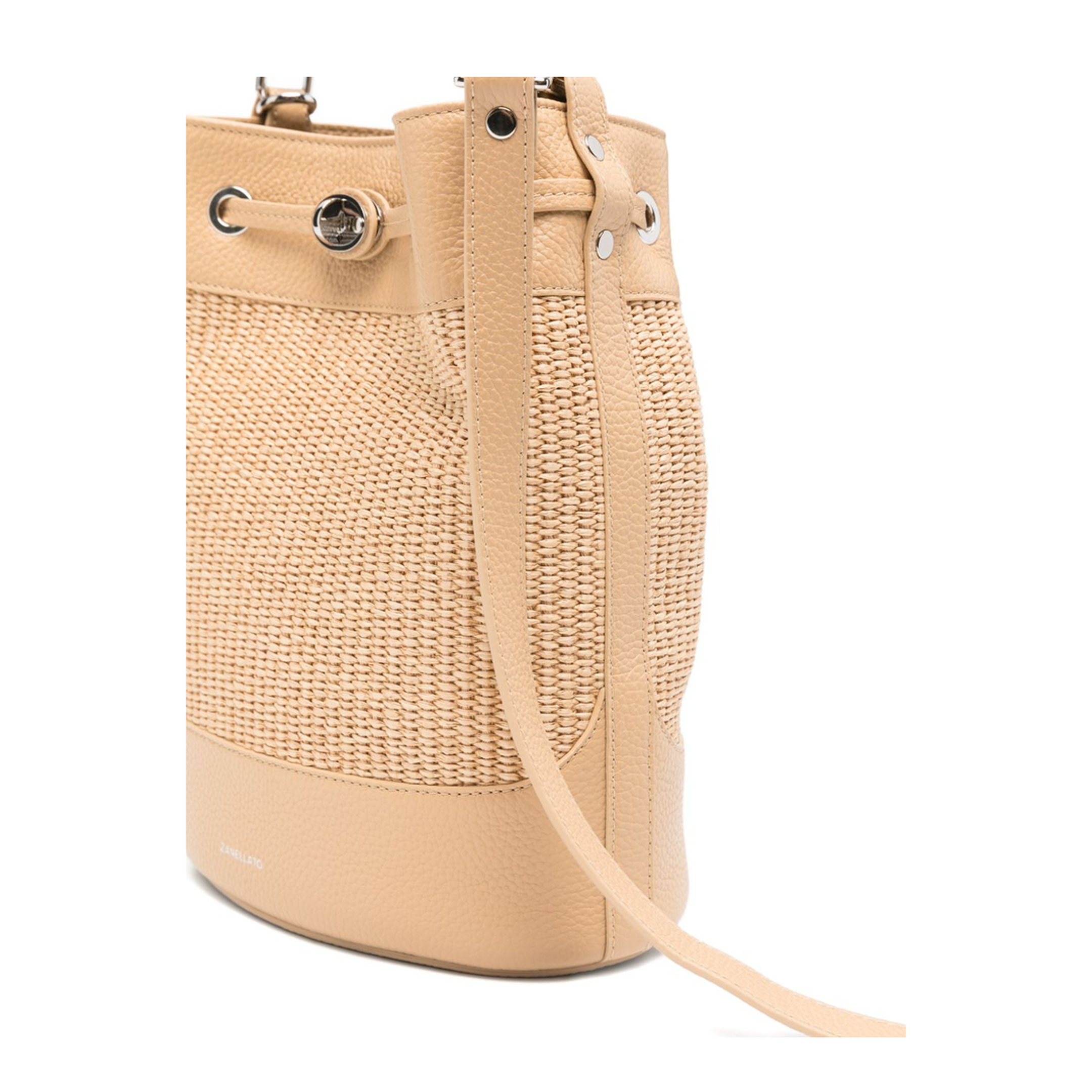 Mondà Vimini Small Straw Bucket Bag - Beige - Image 4