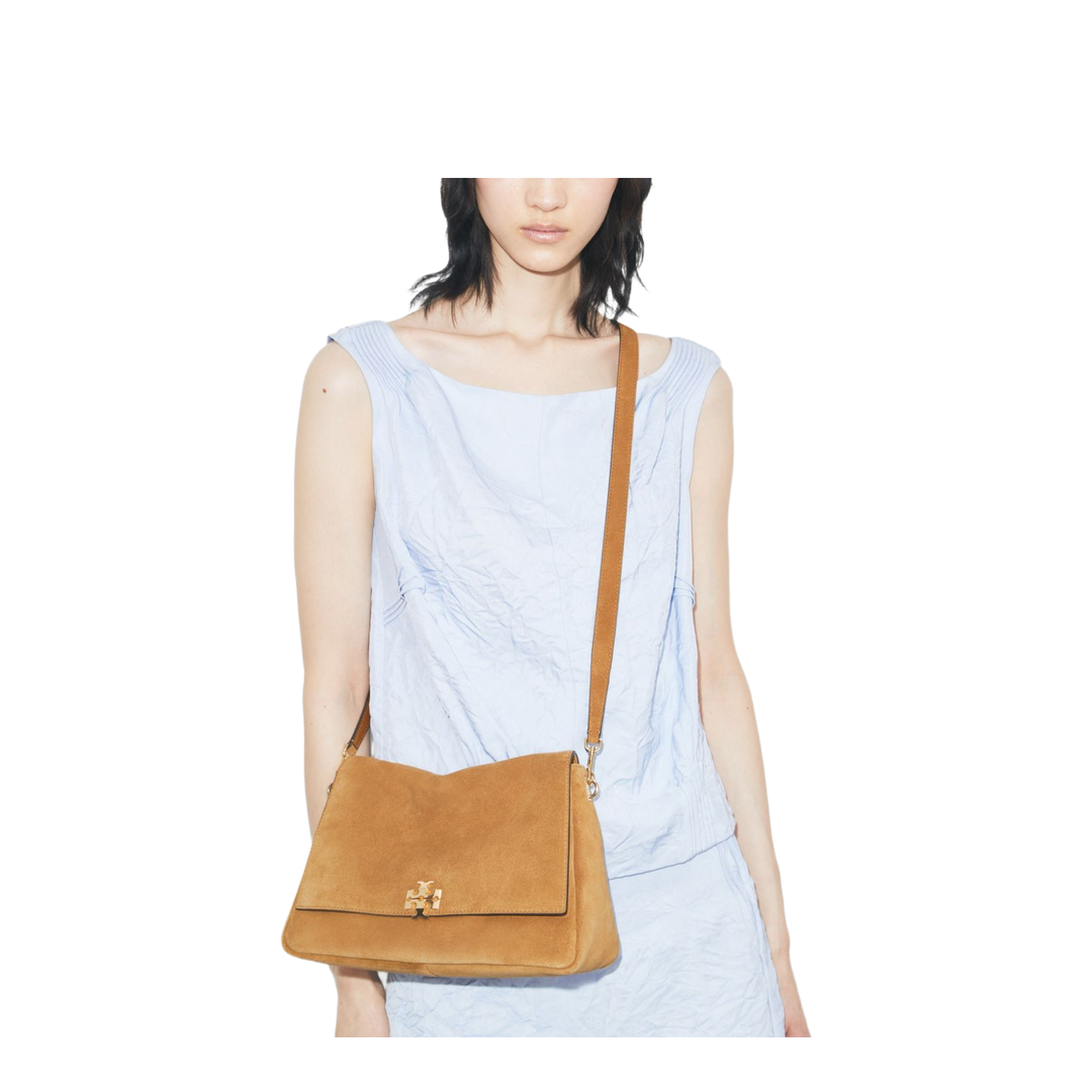 Medium Suede Shoulder Bags - Brown - Image 3