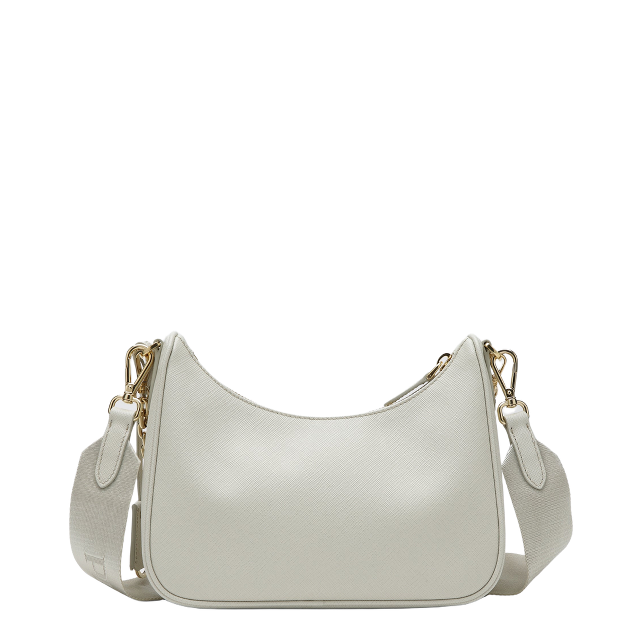 Re-Edition 2005 Saffiano Leather Shoulder Bag - Talc - Image 2