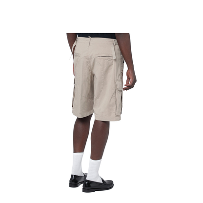 Beige Cotton-Blend Cargo Bermuda Shorts - Image 2