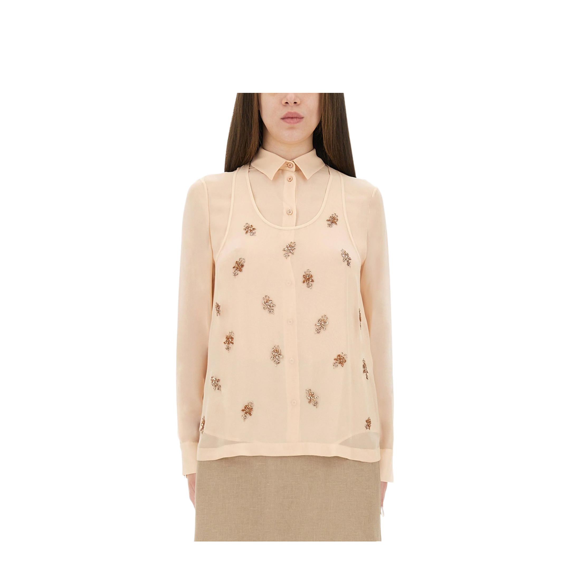 Embroidered Georgette Top - Image 1