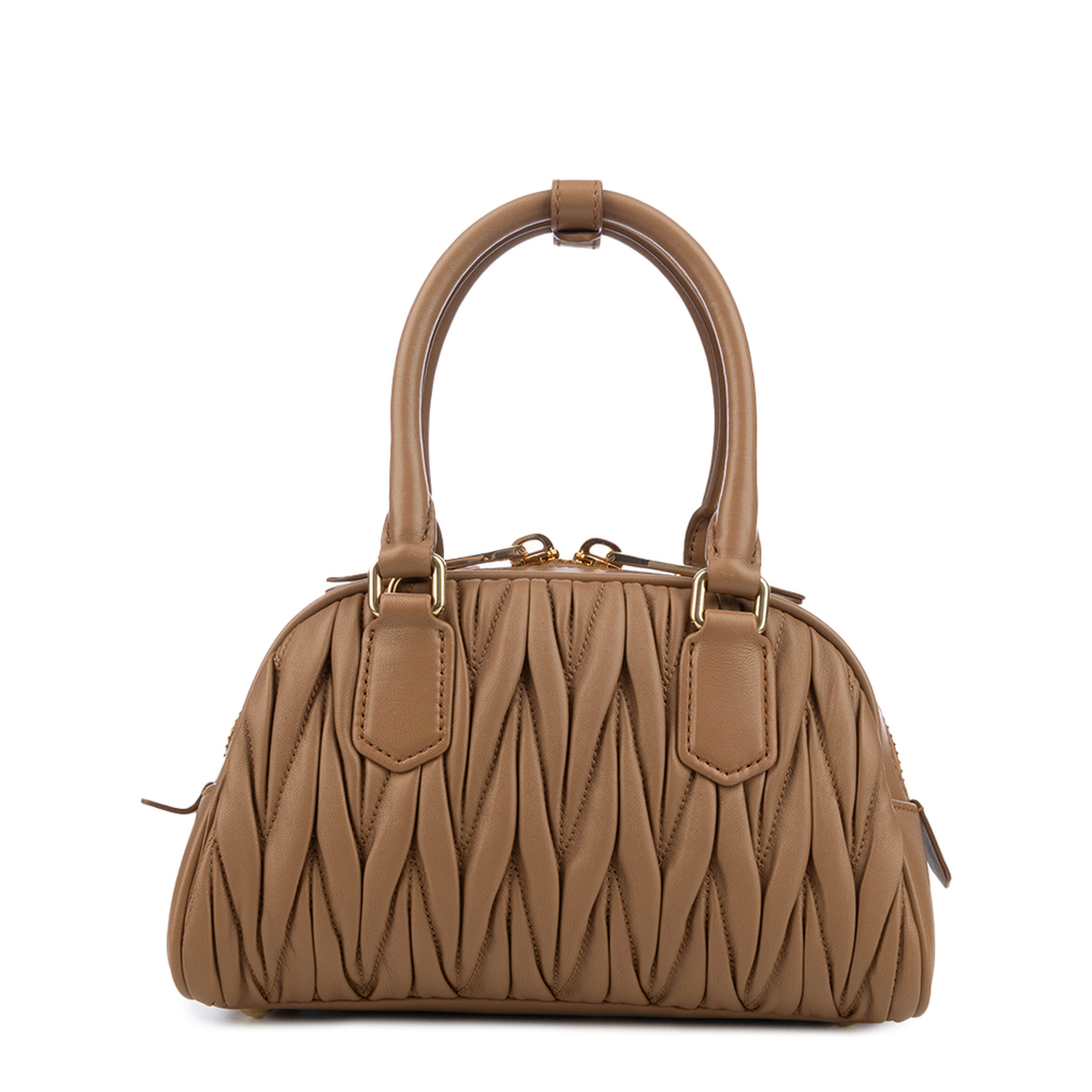 Arcadie Lambskin Handbag - Camel - Image 3
