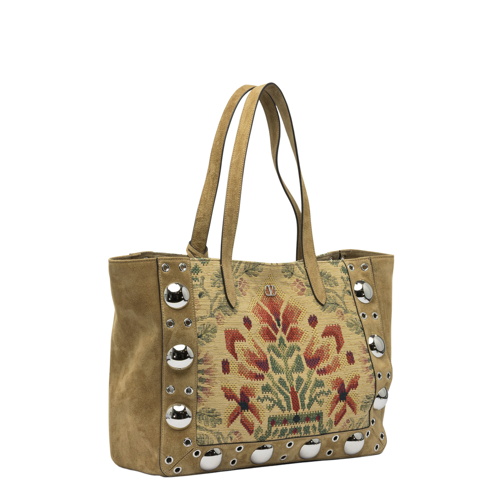 Medium Tote Bag in Jacquard Fabric - Image 2