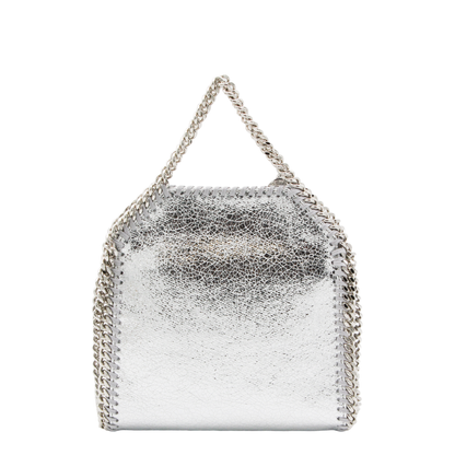 Falabella Tiny Cracked Metallic Polyester Tote Bag - Silver - Image 6