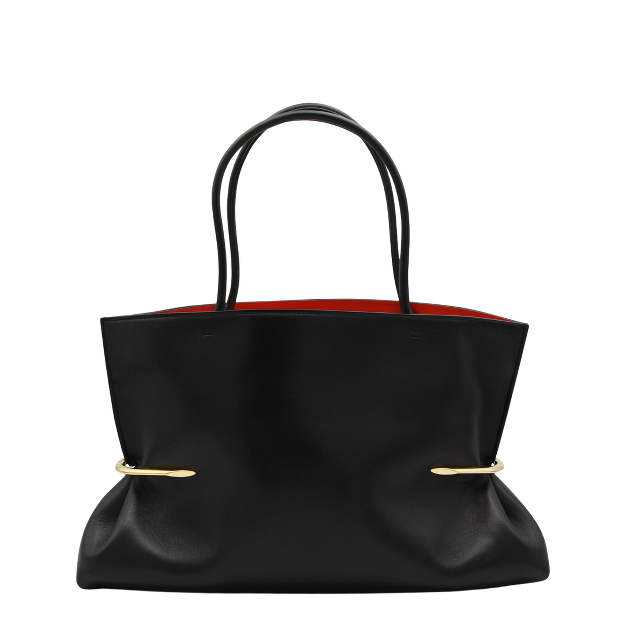 Pinch Nappa Leather Tote - Black - Image 4