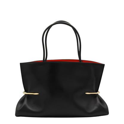 Pinch Nappa Leather Tote - Black - Image 4