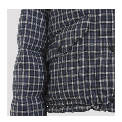 Reversible Checked Down Jacket - Image 6