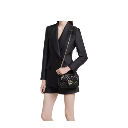 Small Shoulder Bag Black Leather - Image 4