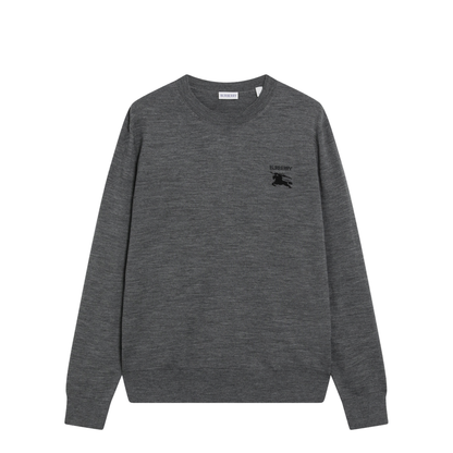 Grey Wool Crewneck Sweater - Image 1