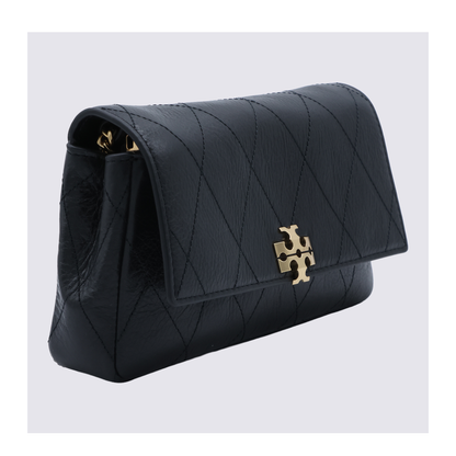 Kira Diamond Quilt Nappa Leather Shoulder Bag - Black - Image 4